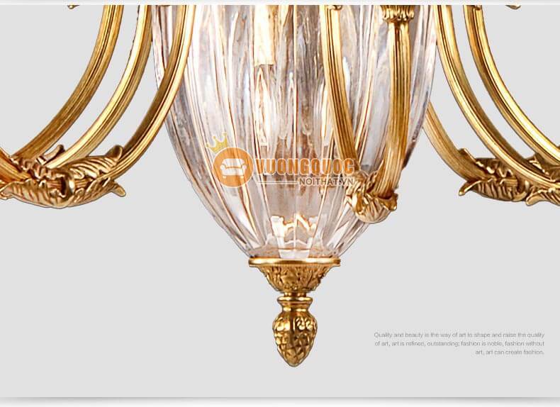 Đèn chùm đồng cao cấp phong cách Pháp abr176-10